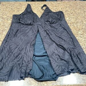 NWOT SWIM SOLUTIONS SWIMSUIT WITH BUILT IN COVERUP DRESS 24